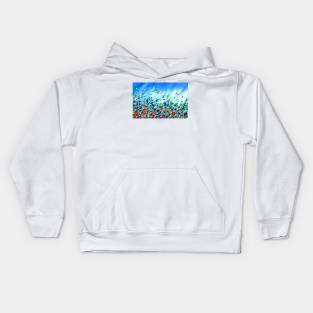 Abstract Poppies Kids Hoodie